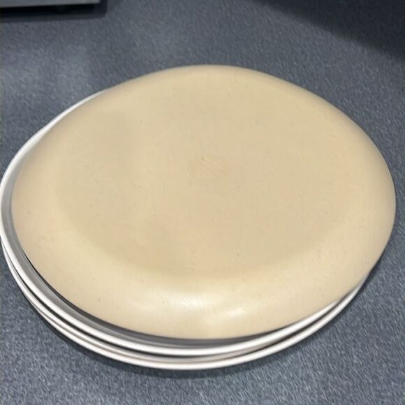 Hearth Hand Magnolia Set of 4 Bamboo Melamine Tonal Salad Plates Cream Natural - Picture 7 of 8